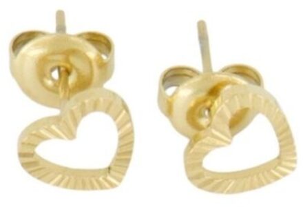 Zusss Oorbellen Met Structuur Hartje