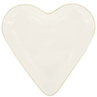 Zusss Serveerschaal Hartvorm Wit Goud