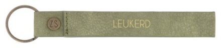 Zusss Sleutelhanger Leukerd Olijfgroen