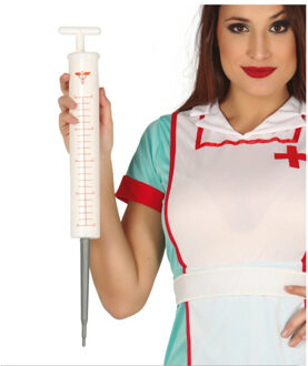 Zuster/dokter Injectie spuit XL - carnaval verkleed accessoire - 52 cm