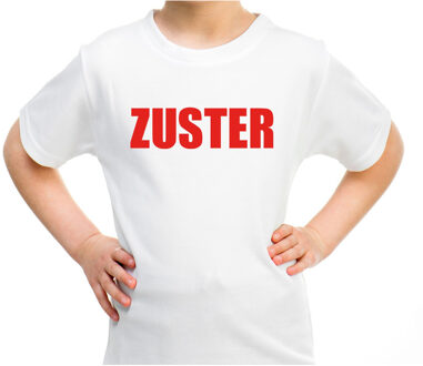 Zuster verkleed t-shirt wit voor kinderen XS (110-116)