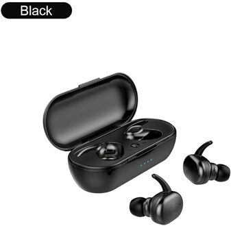 Zuta Tws Bluetooth 5.0 Draadloze Stereo Oortelefoon Oordopjes In-Ear Ruisonderdrukking Waterdichte Hoofdtelefoon Met Opladen Case Y30 zwart