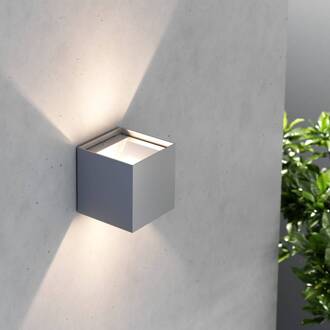 Zuza 2 wandlamp, aluminiumkleurig, metaal, vier vleugels, 10 cm, G9