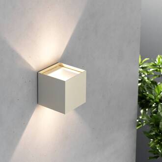 Zuza 2 wandlamp, crème, metaal, vier vleugels, 10 cm, G9 satijn-crème