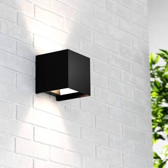 Zuza 2 wandlamp, zwart, metaal, vier vleugels, 10 cm, G9