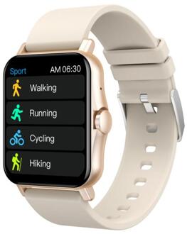 ZW23 Grote Hd Scherm Bluetooth Call Temperatuur Smart Horloge Ultra Lange Standby Nauwkeurige Tracker Hartslag En Bloeddruk 03gouden