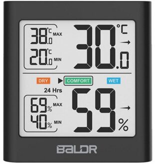 Zwaaide Back-Lit Digitale Temperatuur Digitale Lcd Temperatuur Sensor Vochtigheid Meter Thermometer Kamer Hygrometer Gauge
