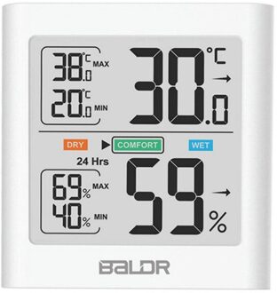 Zwaaide Back-Lit Digitale Temperatuur Digitale Lcd Temperatuur Sensor Vochtigheid Meter Thermometer Kamer Hygrometer Gauge