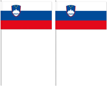 Zwaaivlaggetje vlag Slovenie - 12 x 24 cm - handvlaggetje - landenvlag Multi