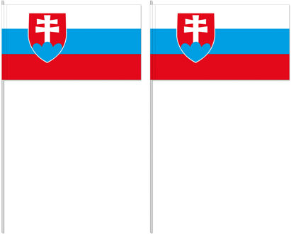 Zwaaivlaggetje vlag Slowakije - 12 x 24 cm - handvlaggetje - landenvlag