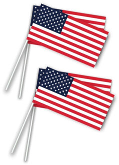 Zwaaivlaggetjes - Amerikaanse vlag - 100 stuks - Amerika - 4th of July - USA