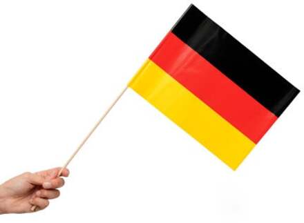 Zwaaivlaggetjes Duitsland 20x30cm (10st) Multikleur - Print