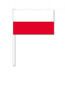 Zwaaivlaggetjes Polen 12 x 24 cm