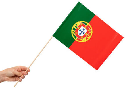 Zwaaivlaggetjes Portugal 20x30cm (10st) Multikleur - Print
