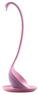 Zwaan Soep Lepel Lange Handvat Pap Monster Lepels Met Lade Keuken Koken Gereedschap Tafelgerei Keuken Accessoires roze