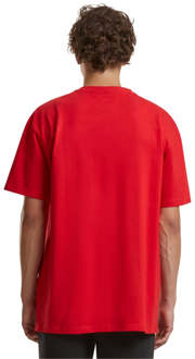 Zwaar oversized T-shirt - City Red - maat 2XL Rood