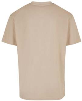 Zwaar oversized T-shirt - nat zand - maat M Beige