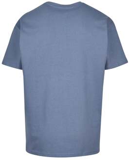 Zwaar oversized T-shirt - Vintage blauw - M