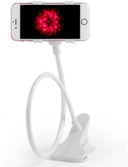 Zwanenhals Bed Telefoon Houder Lui Flexibele Mount Holder Mobiele Telefoon Camera Selfie Stand Monopod Ondersteuning Foto Afstandsbediening wit 1