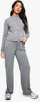 Zwangerschap Co-Ord Met Lange Mouwen En Knopsluiting, Charcoal - 38