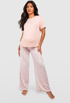 Zwangerschap Sterrenprint Pyjama Set, Blush - 36