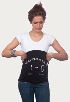 Zwangerschaps Buikband Gooaall 1-0 Zwart - S|M|