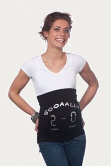 Zwangerschaps Buikband Gooaall 2-0 Zwart - S|M|L|