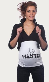 Zwangerschaps Buikband Wanted Wit - M