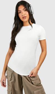 Zwangerschaps Soft Touch T-Shirt Met Ronde Hals, White - 38