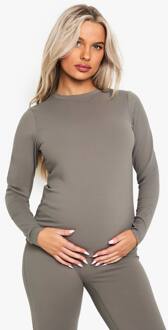 Zwangerschaps Supersoft Sculpt Top Met Lange Mouwen, Grey - 40