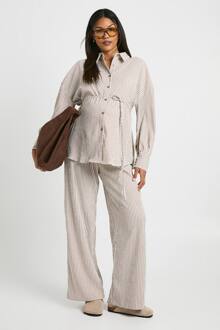 Zwangerschapsbroek Met Band-Taille En Wijde Pijp, Mocha - 36