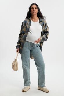 Zwangerschapsjeans Over De Buik Met Rechte Pijp, Light Blue - 40