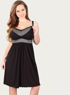 Zwangerschapsjurk / Voedingsjurk Beauty Black - L|XL|XXXXL|