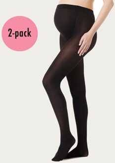 Zwangerschapspanty Positiepanty 50 Den Zwart 2-Pack - S / M|L / XL|M/L|