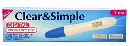Zwangerschapstest Clear & Simple Digitale Zwangerschapstest 1 st