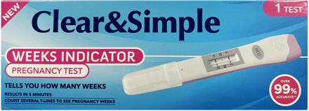 Zwangerschapstest Clear & Simple Weken Indicator Zwangerschapstest 1 st