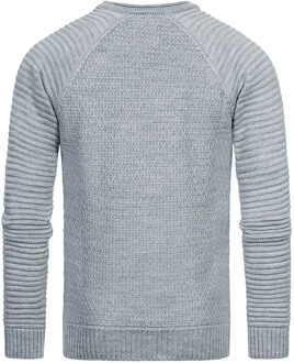 Zware biker Chunky trui met ronde hals - maat Grijs