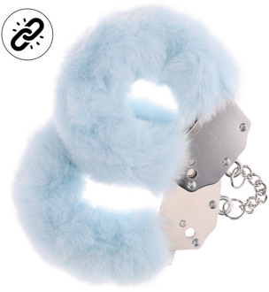 Zware Fluffy Handboeien - Poederblauw