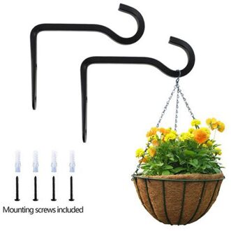 Zware Haken Plant Hanger Beugel Ijzer Voor Plant Hangers Lichten Vogel Feeder En Kunstwerken Indoor Outdoor Huis Decor 2 Pcs