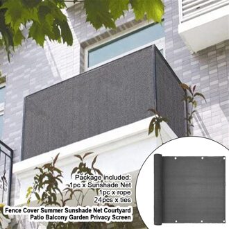 Zware Hek Dek Privacy Screen Zonnescherm Netto Winddicht Weerbestendig Insect Slip Patio Zwembad grijs