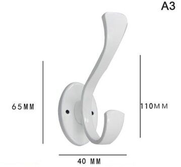 Zware Kapstokken Muur Gemonteerd Voor Hoed Hardware Dual Prong Retro Kleerhanger Met 20 Schroeven Zwarte Kleur