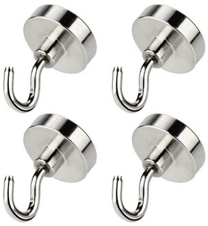 Zware Magnetische Haak, Sterke Neodymium Magneten Haak Voor Thuis, Keuken, werkplek D16mm Houden Tot 80 Pond, Pack Van 4 D16 / 4 stk