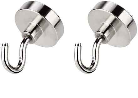 Zware Magnetische Haak, Sterke Neodymium Magneten Haak Voor Thuis, Keuken, Werkplek, Etc, d16mm Houden Tot 80 Pond, Pack Van 4 diameter 20 / 2stk