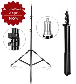 Zware Metalen 2.4M Light Stand Max Belasting 5Kg Statief Voor Foto Studio Softbox Video Flash Reflectorlighting achtergrond Stand 2.4m 7.9ft statief