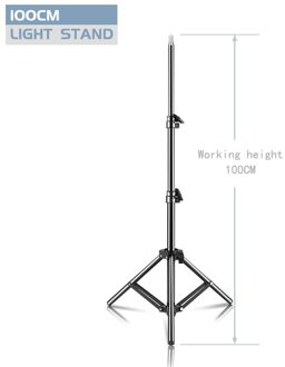 Zware Metalen Aluminium Light Stand Statief Voor Foto Studio Softbox Video Flash Reflector Verlichting Achtergrond Stand 100cm statief
