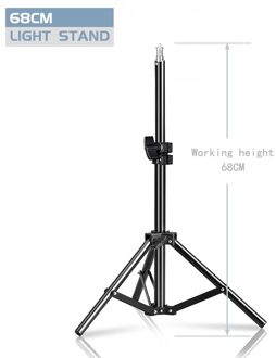 Zware Metalen Aluminium Light Stand Statief Voor Foto Studio Softbox Video Flash Reflector Verlichting Achtergrond Stand 68cm statief
