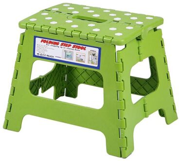 Zware Plastic Vouwen Krukje Opvouwbaar Multi Purpose Thuis Keuken Fold Up Stepstool Badkamer Huishoudelijke Kinderen Bench groen