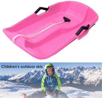 Zware Sneeuw Slee Grote Kids Volwassenen Sledge Rodelen Slee Slee Flyer roze
