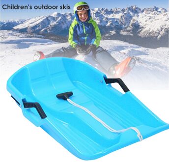 Zware Sport Skiën Pad Rodelen Snowboard Flexibele Pull Touw Handvatten Voor Kinderen Volwassen Slee Sneeuw Accessoires blauw