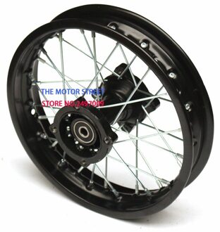Zwart 1.85-12 inch Hoepels Staal Velgen Fitting voor 80/100-12 wielen banden Gebruik Voor KLX CRF apollo Motocross Accessoires